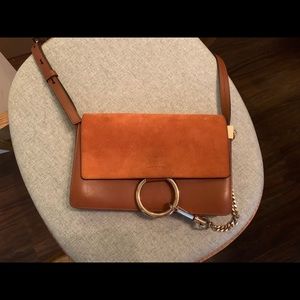 Chloe Faye crossbody bag tobacco color